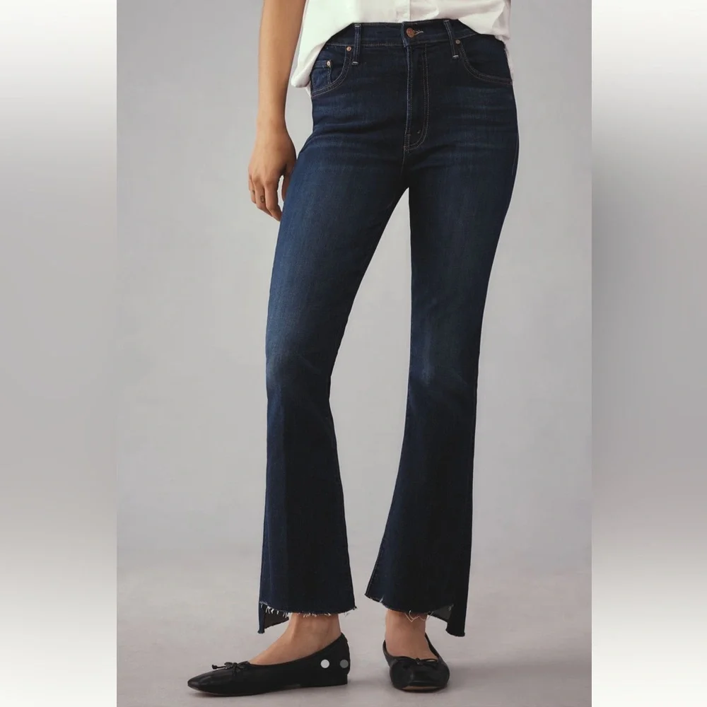 MOTHER The Insider‎ Crop Step Fray Jeans in Off Limits Size 28 - Picture 2 of 11
